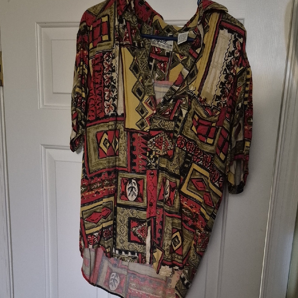 Pact Geometric Yellow and Red Shirt